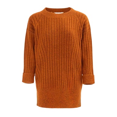 Miso Womens/Ladies Acrylic Knitted Jumper (Orange)