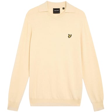 Lyle & Scott Mens Logo Collared Jumper (Yellow)