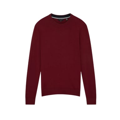 Ted Baker Mens Merino Wool Long-Sleeved Jumper (Oxblood)