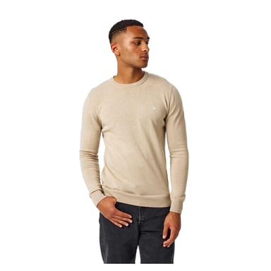 Jack Wills Mens Seabourne Logo Crew Neck Jumper (Stone)