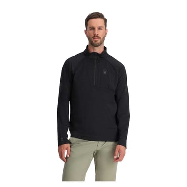 Spyder Mens Grid Fleece Top (Black)