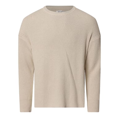 Replay Mens Ribbed Crew Neck Jumper (Cream)