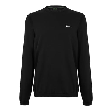 Boss Mens Embroidered Logo Crew Neck Jumper (Black)