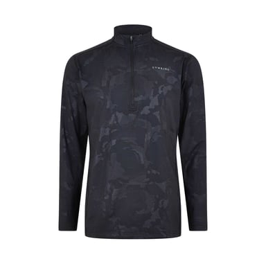 Gym King Mens Camo Funnel Neck Top (Black)