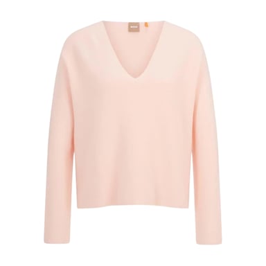 Boss Womens/Ladies Cotton Sweater Top (Pink)