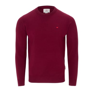 Lee Cooper Mens Crew Neck Long-Sleeved Jumper (Burgundy)
