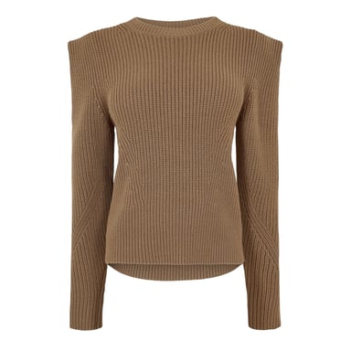 Boss Womens/Ladies Crew Neck Regular Long-Sleeved Jumper (Brown)