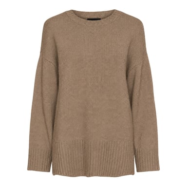 Pieces Unisex Adult Drop Shoulder Relaxed Fit Jumper (Fossil)