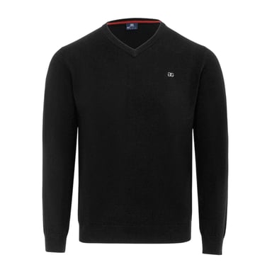 Giorgio Mens Polyester V Neck Jumper (Black)