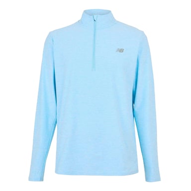New Balance Mens Space Dye Quarter Zip Top (Sky Blue)