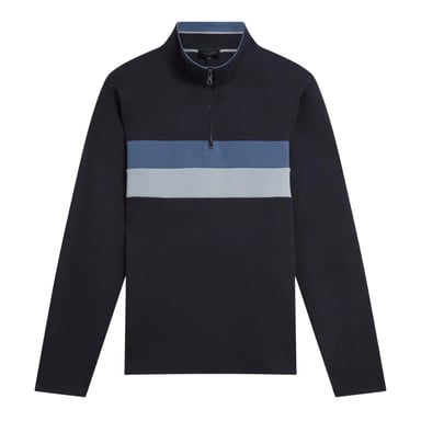 Ted Baker Mens Quarter Zip Fleece Top (Navy)