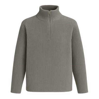 I Saw It First Womens/Ladies Zip Neck Jumper (Grey)