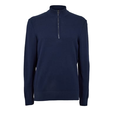 Boss Mens Ebrando-P Knitted Half Zip Jumper (Dark Blue)