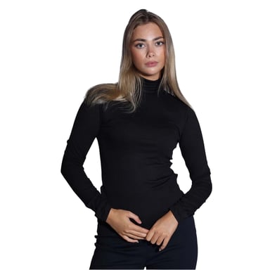 Levis Womens/Ladies Ruched Turtle Neck Slim Sweater Top (Caviar)