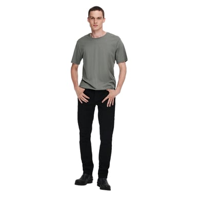 Only and Sons Mens Crew Neck Oversized T-Shirt (Grey)