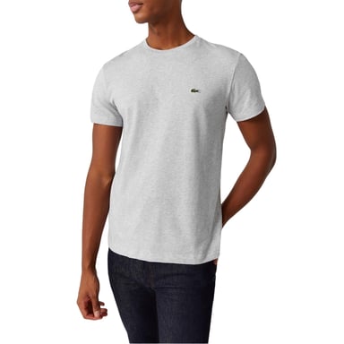 Lacoste Mens Logo Premium Cotton T-Shirt (Light Grey)