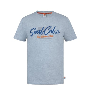 SoulCal Mens Back Print T-Shirt (Grey Marl)