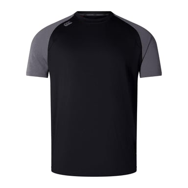 Canterbury Mens Elt Crew Neck Slim Raglan Athletic T-Shirt (Black Marl)
