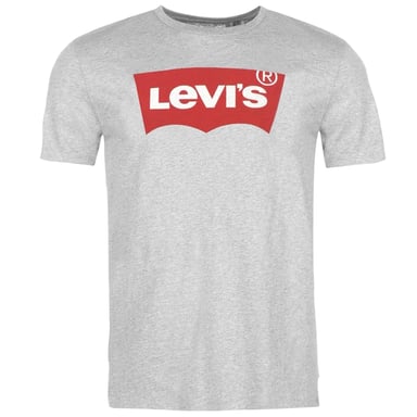 Levis Mens Batwing Logo T-Shirt (Grey/Red)