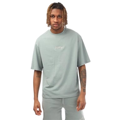 Hype Mens Signature Logo Oversized T-Shirt (Moss)