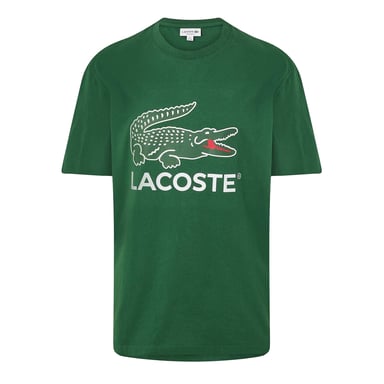 Lacoste Mens Crocodile Print Regular T-Shirt (Green)
