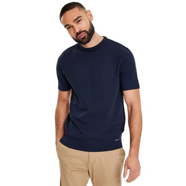 Threadbare Mens Crew Neck Regular T-Shirt (Navy)
