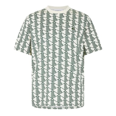 Lacoste Mens All-Over Print Regular T-Shirt (Green)