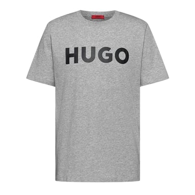 Hugo Mens Dulivio Contrast Logo T-Shirt (Grey/Black)