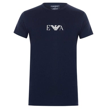 Emporio Armani Mens Logo Cotton Regular T-Shirt (Navy)