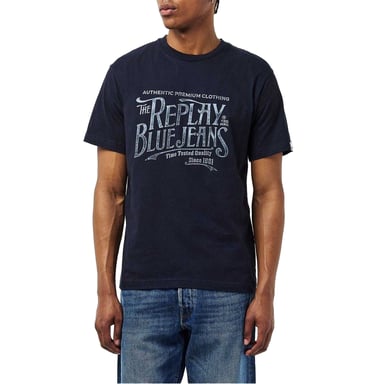 Replay Mens Blue Jeans T-Shirt (Navy)
