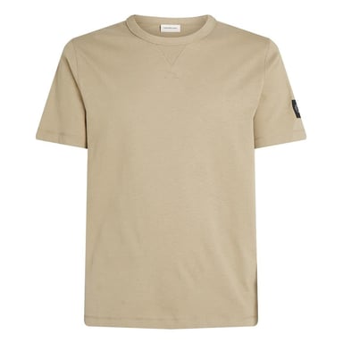 Calvin Klein Mens Badge Crew Neck Regular T-Shirt (Khaki)