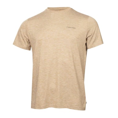 Calvin Klein Mens Striped Golf T-Shirt (Khaki)