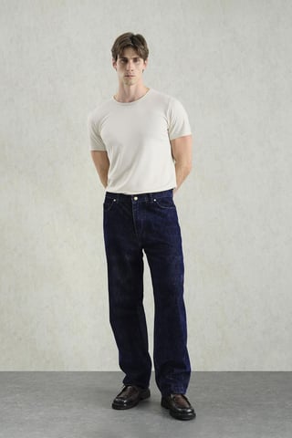 Men's Cotton Knit Straight-Leg Pants