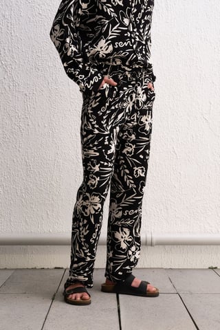 Men's Cotton Floral Knit Pants