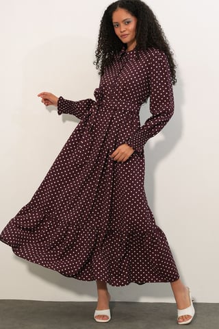 Paisley Belted Midi Shirt Dress