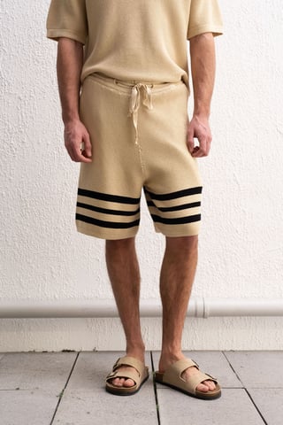 Men's Cotton Striped Sweat Shorts