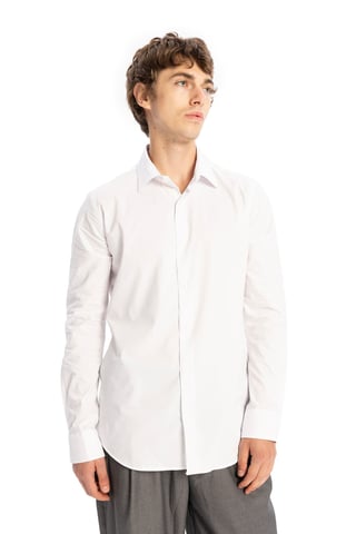 Herrskjorta i bomulls-poplin