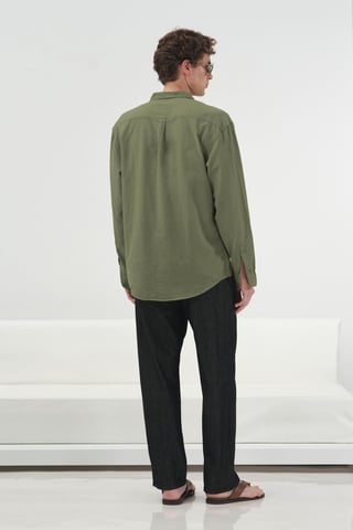 Men's Cotton Poplin Long Sleeve Shirt