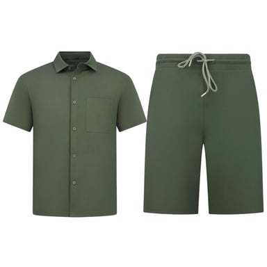 Enos Zomerset ribbed oversized shirt en korte broek
