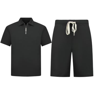 Enos Zomerset ribbed oversized polo shirt en korte broek