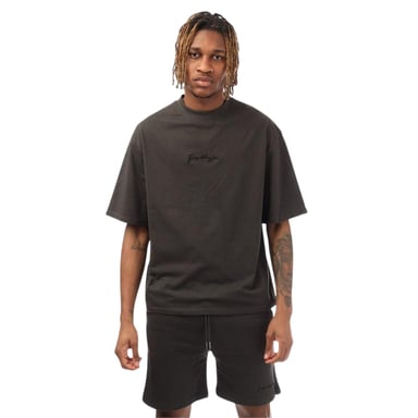 Hype Mens Signature Logo Oversized T-Shirt (Black)