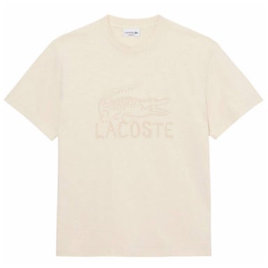 Lacoste Mens Logo Cotton T-Shirt (Beige)