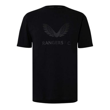 Castore Rangers FC-logo T-shirt voor heren, standaardmodel (Zwart)