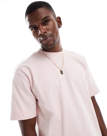 Hollister boxy oversized washed t-shirt in purple