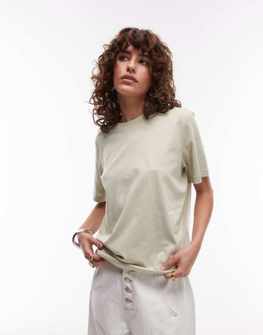 & Other Stories relaxed short sleeve t-shirt in light sage