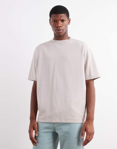 ASOS DESIGN heavyweight oversized t-shirt in stone soft touch
