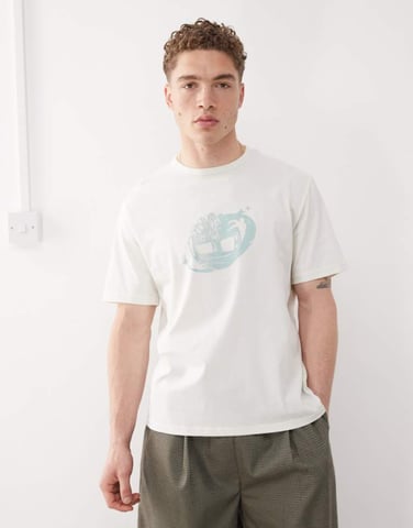 Timberland chest graphic logo t-shirt in white