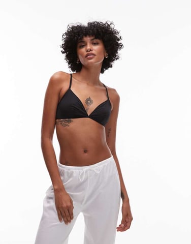 ARKET cotton soft bra in black