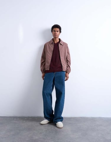 Topman harrington jacket in check