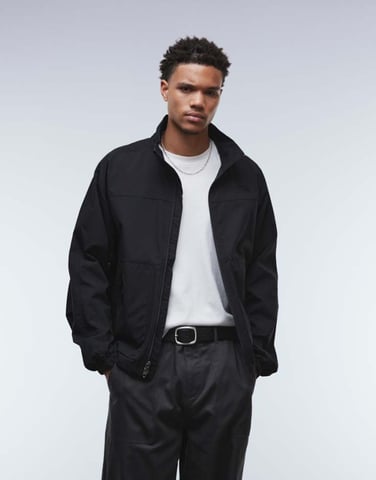 The North Face Wind Cordura zip jacket in black